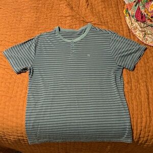 Brixton Blue and Black Striped Tee